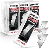 JETMORE 100 Pack Utility Knife Blades, SK5 Box Cutter Blades, Razor Blades | Blades for box cutter use cut cardboard, leather and drywall, Replacement blades suit home repairs, crafts and DIY projects