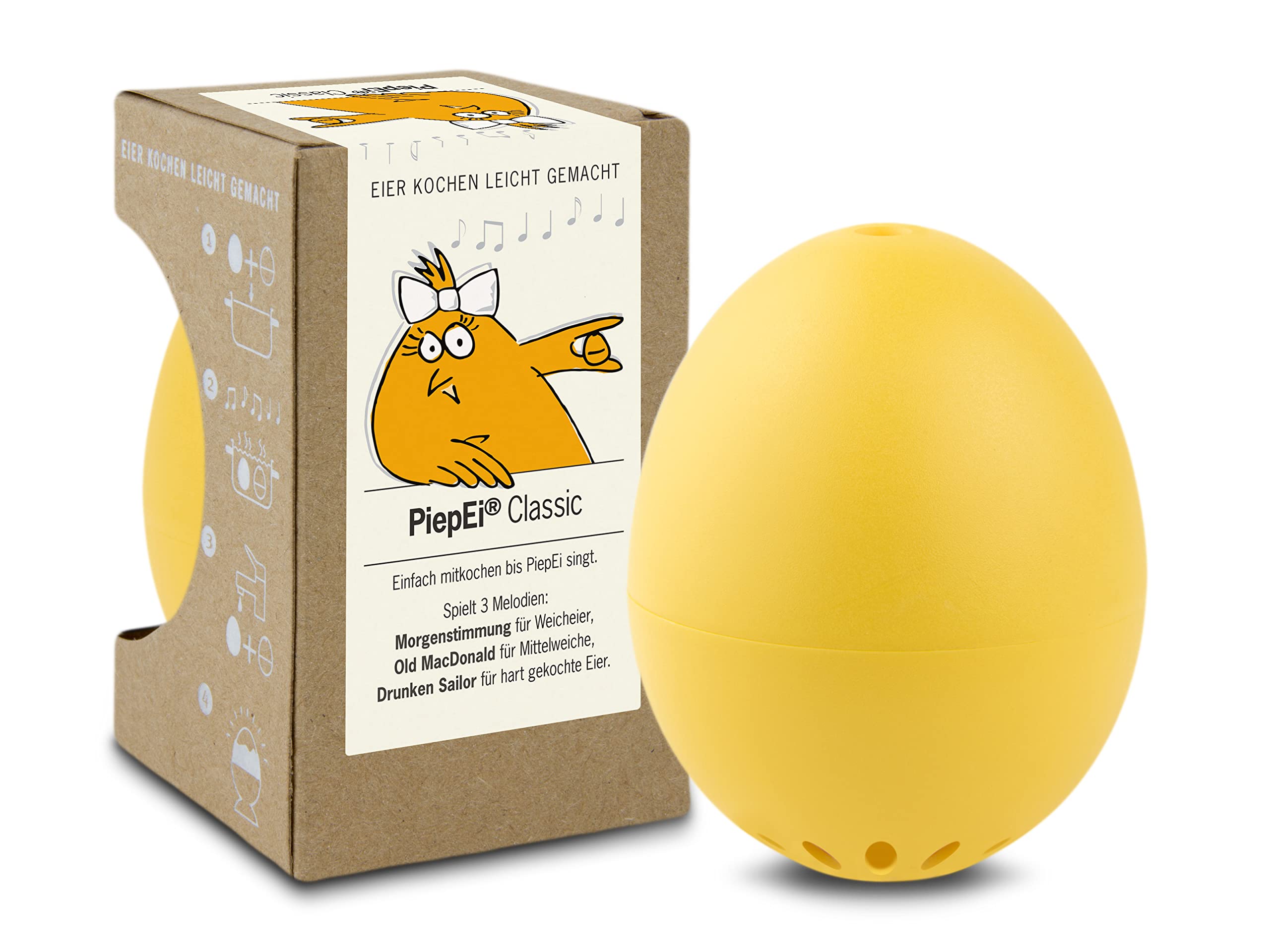 Brainstream Egg Timer, Yellow, 8,9x5,4x5,4