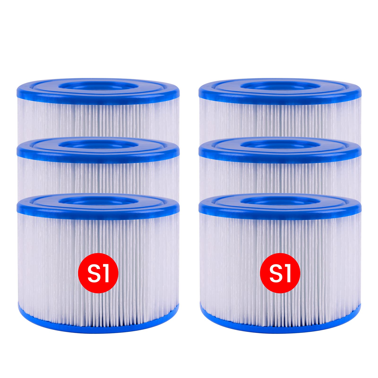 4pcs Type S1 Spa Hot Tub Pool Cartridge Filters For Intex PureSpa 28400 Series