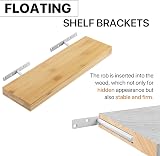 Sayayo EJY8006W-8P Floating Shelf Bracket 8P Matte White 150mm Concealed view 2