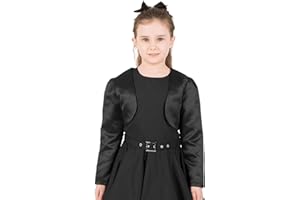 BlackButterfly Kids Satin Long Sleeve Bolero Childrens Girls Shrug