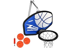 HEYZOO Trampoline Basketball Hoop, with Pump and Mini Balls, Easy to Assemble Sturdy for Dunk Fit, Waterproof, Trampoline Accessory of Trampoline, All Ages