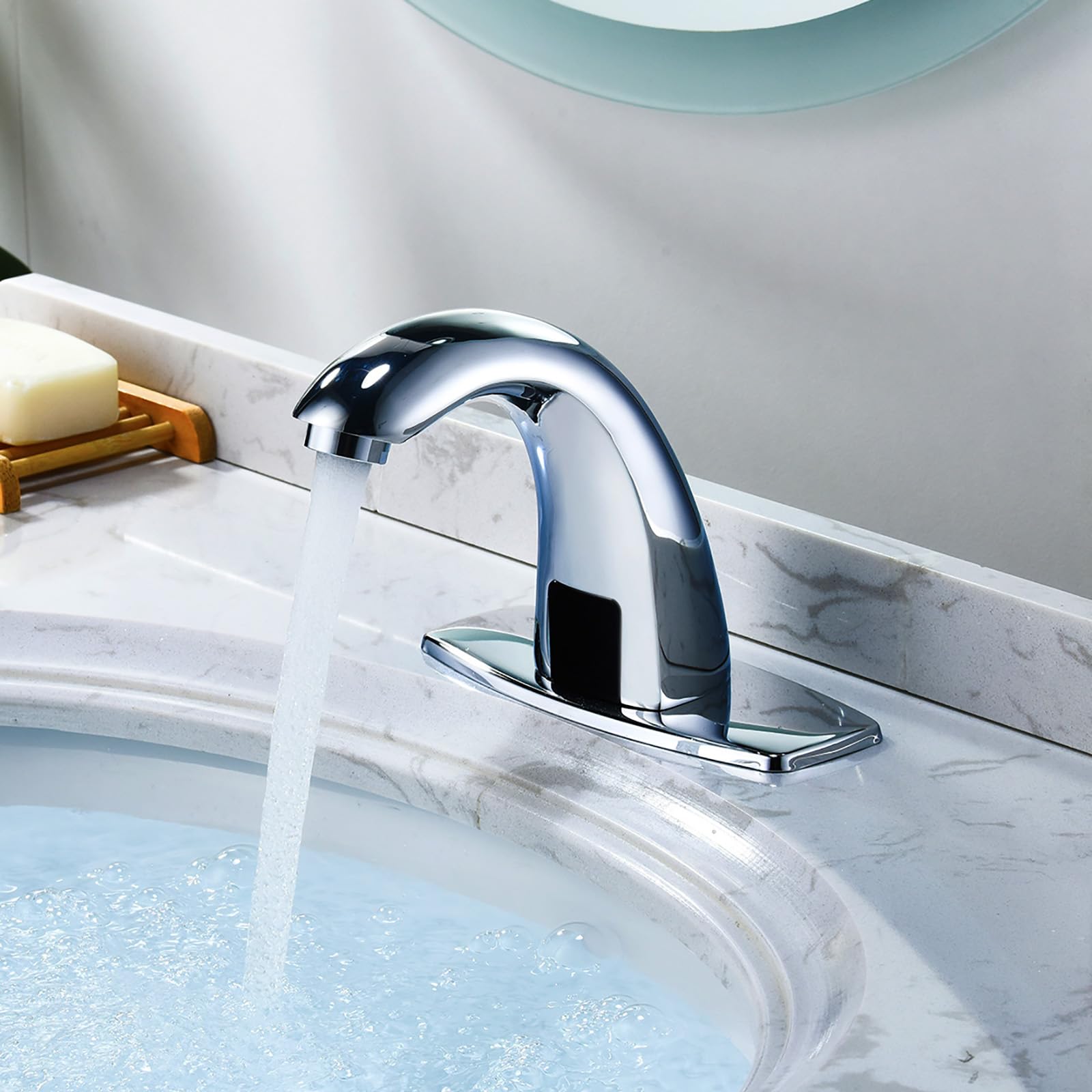 BAYDOW Automatic Bathroom Sink Faucet,Touchless