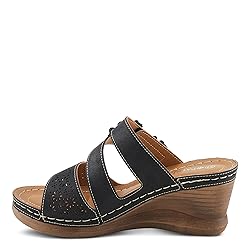 PATRIZIA Women's LOLLY Slide Wedge Sandals Black EU