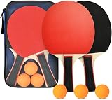 Flintronic Table Tennis Set 2 Rackets 3 Balls Carry Bag Indoor Outdoor view 9