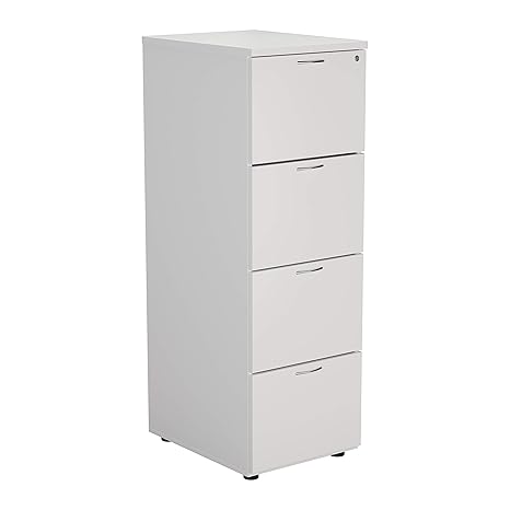 Office Hippo 4 Drawer Filing Cabinet Pre Assembled White Amazon