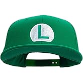 e4Hats.com Mario Luigi Wario Waluigi Symbol Embroidered 6 Panel High Profile Structured Snapback
