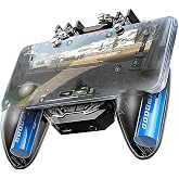 Mobile Game Controller Fast Cooling Phone Gamepad 4 Trigger 6 Finger Operation Grip 4000 mAh Built-in battery Rechargeable for iPhone, Samsung, Oneplus, Pixel, compatible with PUBG CoD Warzone Mobile