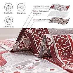 Christmas Quilt Set King Size Moose Deer Bedding