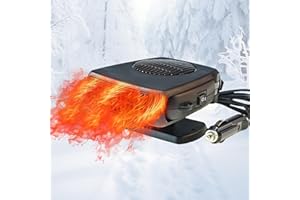 MEIDAYAI Car Heater 12V 200W, 2-in-1 Defroster Defogger for Car Windshield, Portable Heater and Cooling Fan, Plug into Cigarette Lighter for SUV, Truck, Van, Vehicle