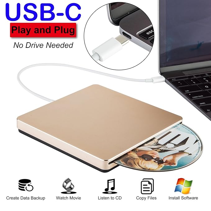 USB C Superdrive NOLYTH USB3.0 External DVD CD Drive External DVD CD