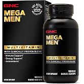 GNC Mega Men Multivitamin Caplets, Timed Release, 90 Caplets | Timed Release Vitamins and Minerals to Support Immune Health, Energy Production, Brain, and Heart Function