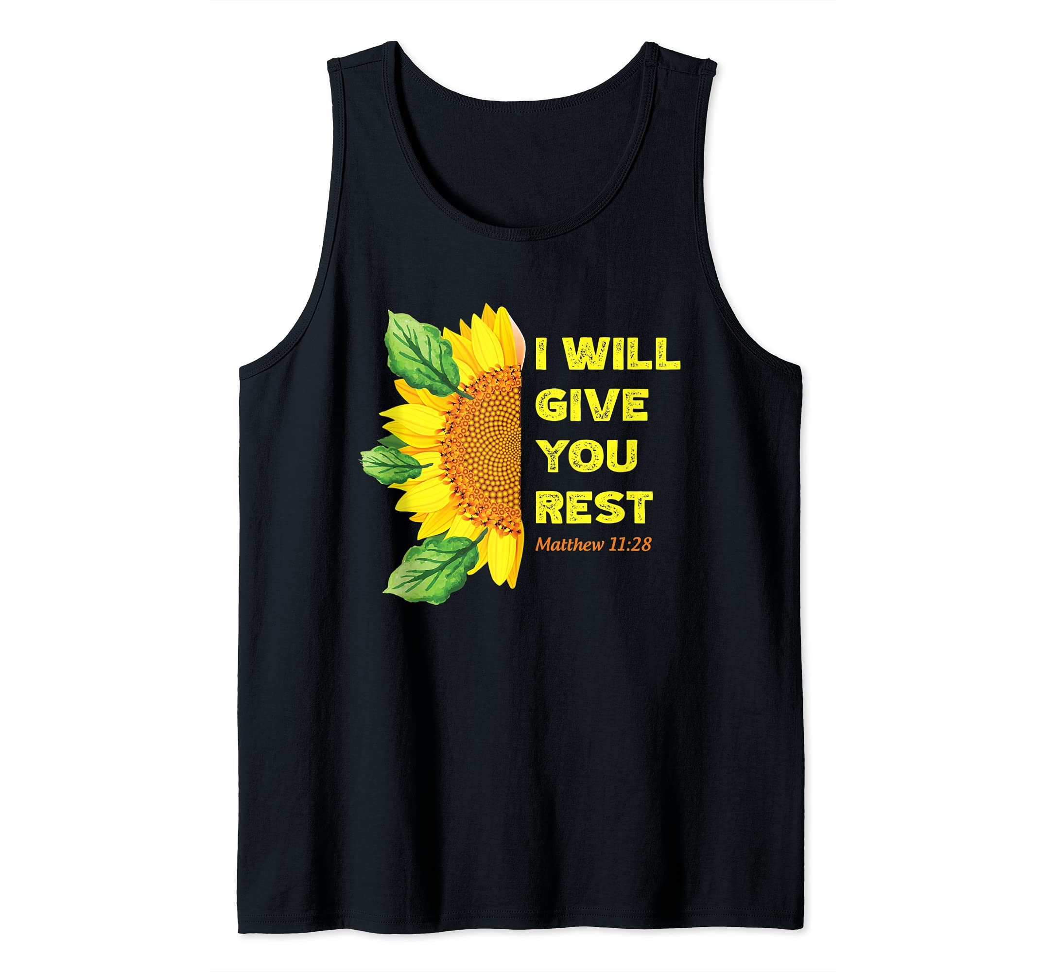 Matthew 11:28 Christian Bible Verse Religious Tank Top