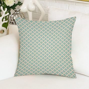 Okstore1988 Kissenbezug Turkis Und Beige Scribble Geometric Turkis Und Beige Home Kissen Kissenbezug Kissenbezuge Fur Sofa Sessel Schlafzimmer Wohnzimmer 45x45 Cm Amazon De Kuche Haushalt