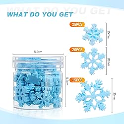 50 Pieces Mini Snowflake for Craft Tiny Resin