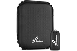 Sportneer Inflatable Seat Cushion, Lightweight Self-Inflating Airplane Seat Cushion 2" High Rebound Foam Stadium Seats Cushio