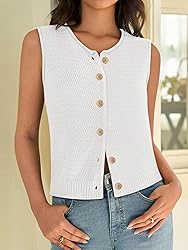 Sleeveless Sweater Tops for Women Summer Tank Tops