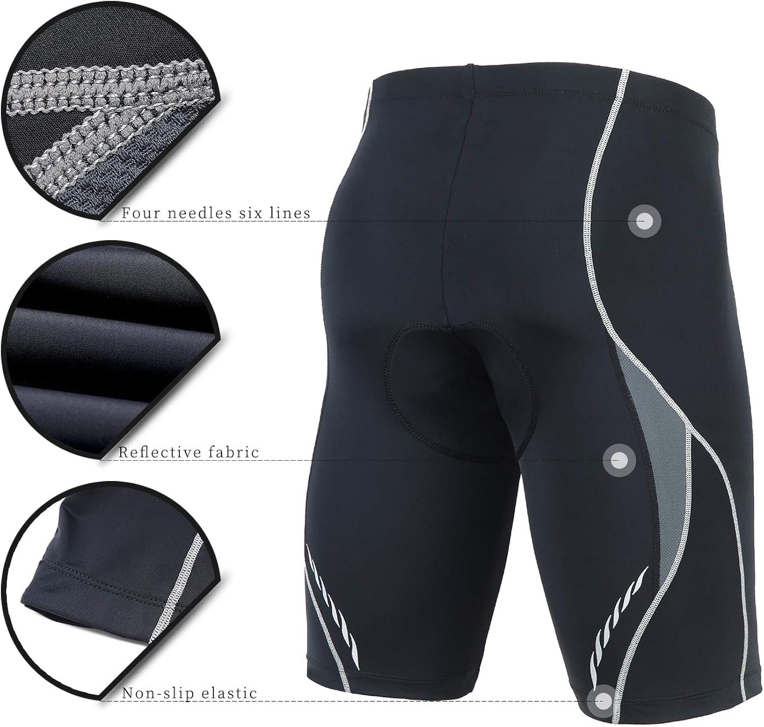 beroy Men Cycling Shorts with Padding,Bike Shorts Cycling Underwear: Clothing