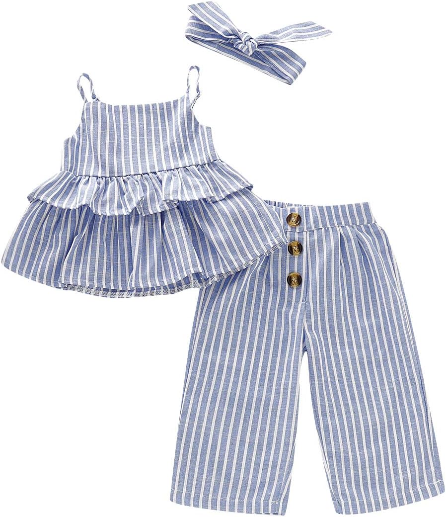 Kucnuzki Toddler Girl Outfit Baby Girl Sunflower Clothes Ruffle Sleeveless Linen Shirt Kid Sunflower Short Pants Set for Girl