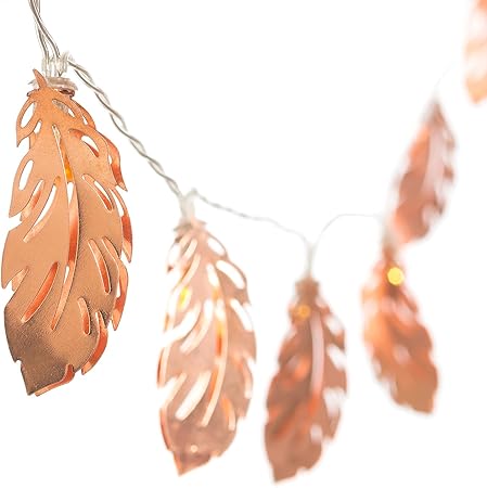 Amazon Com Ling S Moment Rose Gold Feather Copper Metal 5ft 10