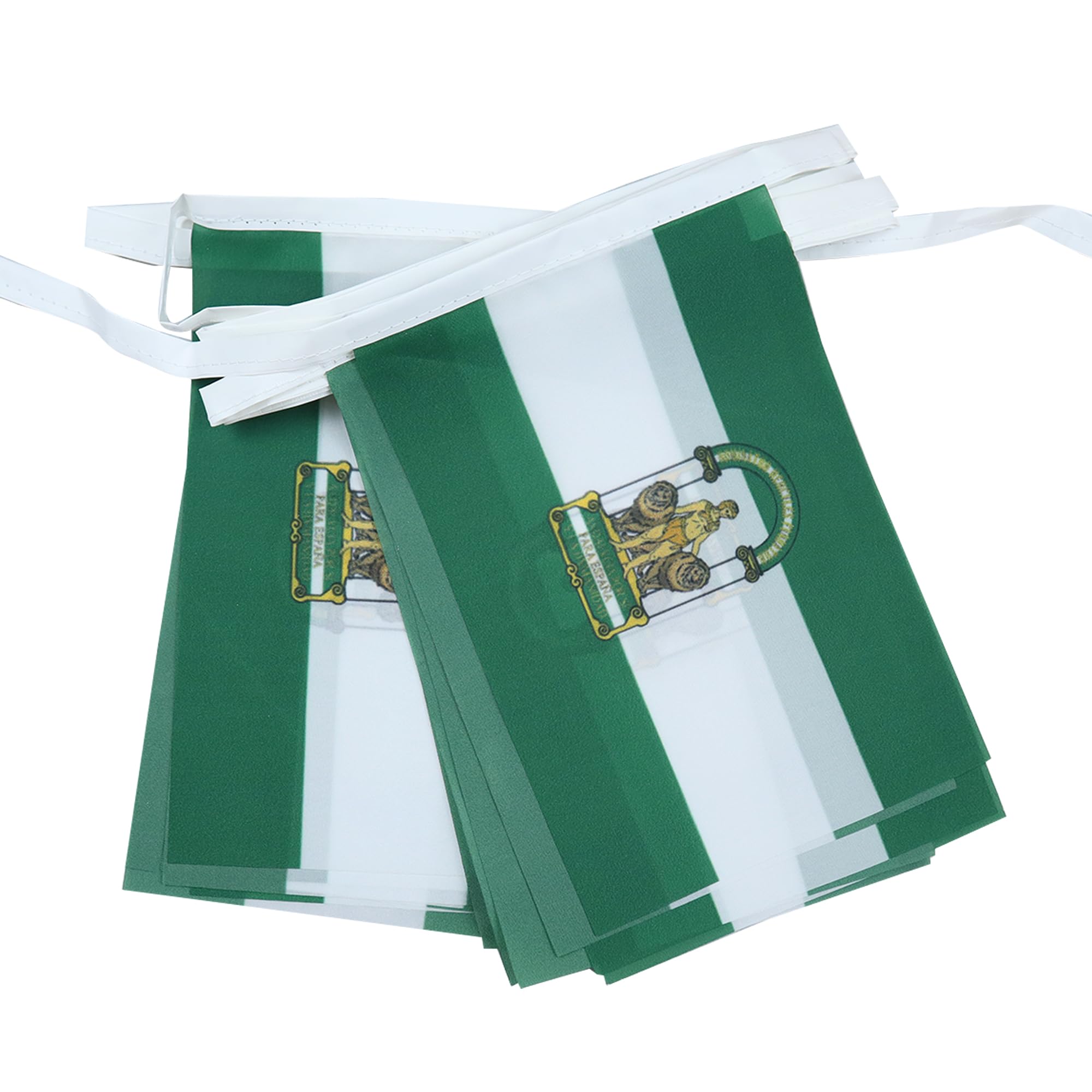AZ FLAG Andalusia Bunting Flag, 20 Ft Garland 20 Small Spanish region of Andalucía Flags 8'' x 6'', 100% Polyester String Pennant, 6 meters — image 1