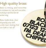 Engraving Studios Deeply Engraved Brass Dog Tag 33mm Round Solid 1.5mm Thick view 5