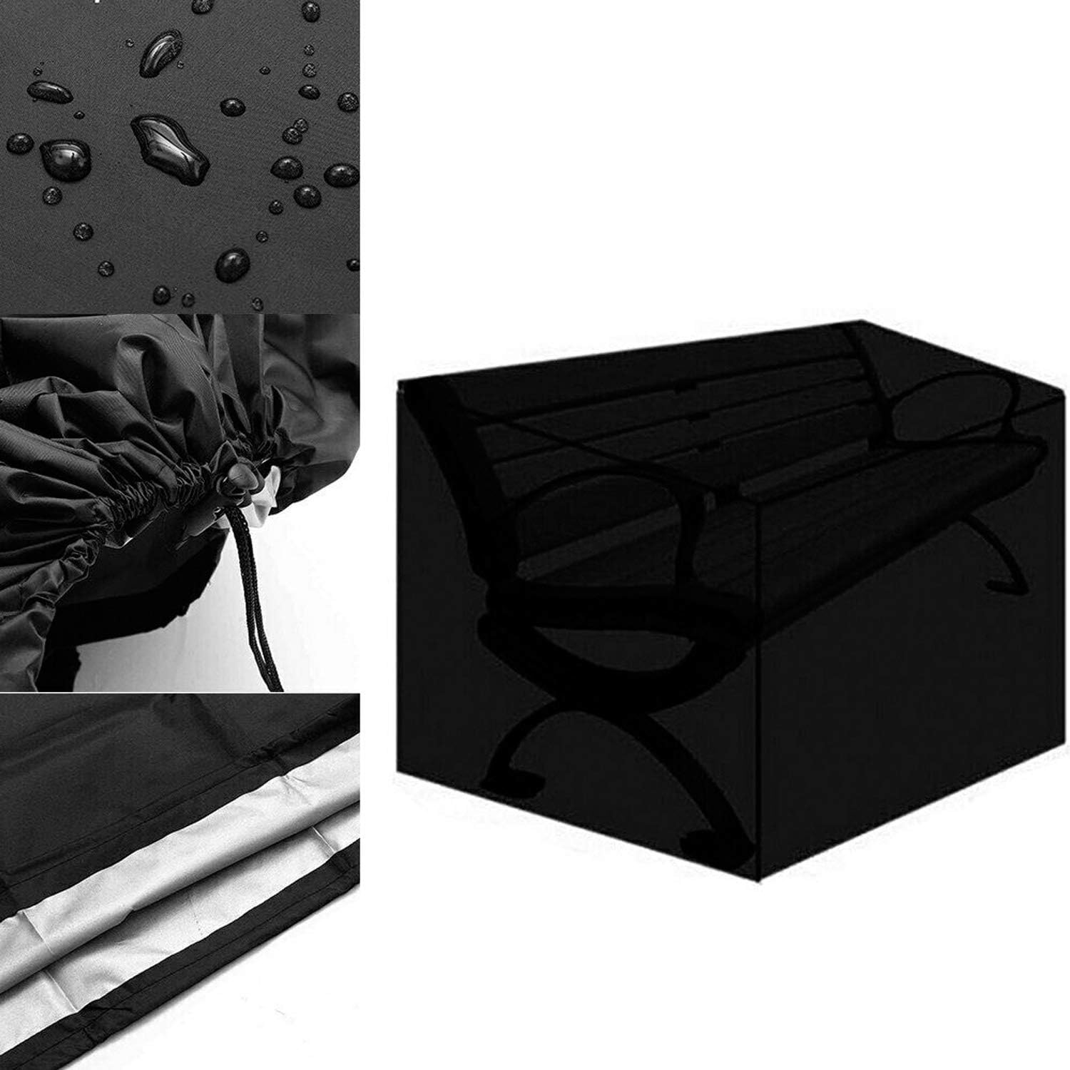 ConPus 4 Seater Garden Bench Cover ¨C Waterproof Outdoor Bench Cover with Durable 210D Oxford Material+ Extra PVC Coating, Patio Bench Cover - 75" L x 26" W x 35" H: Home & Kitchen