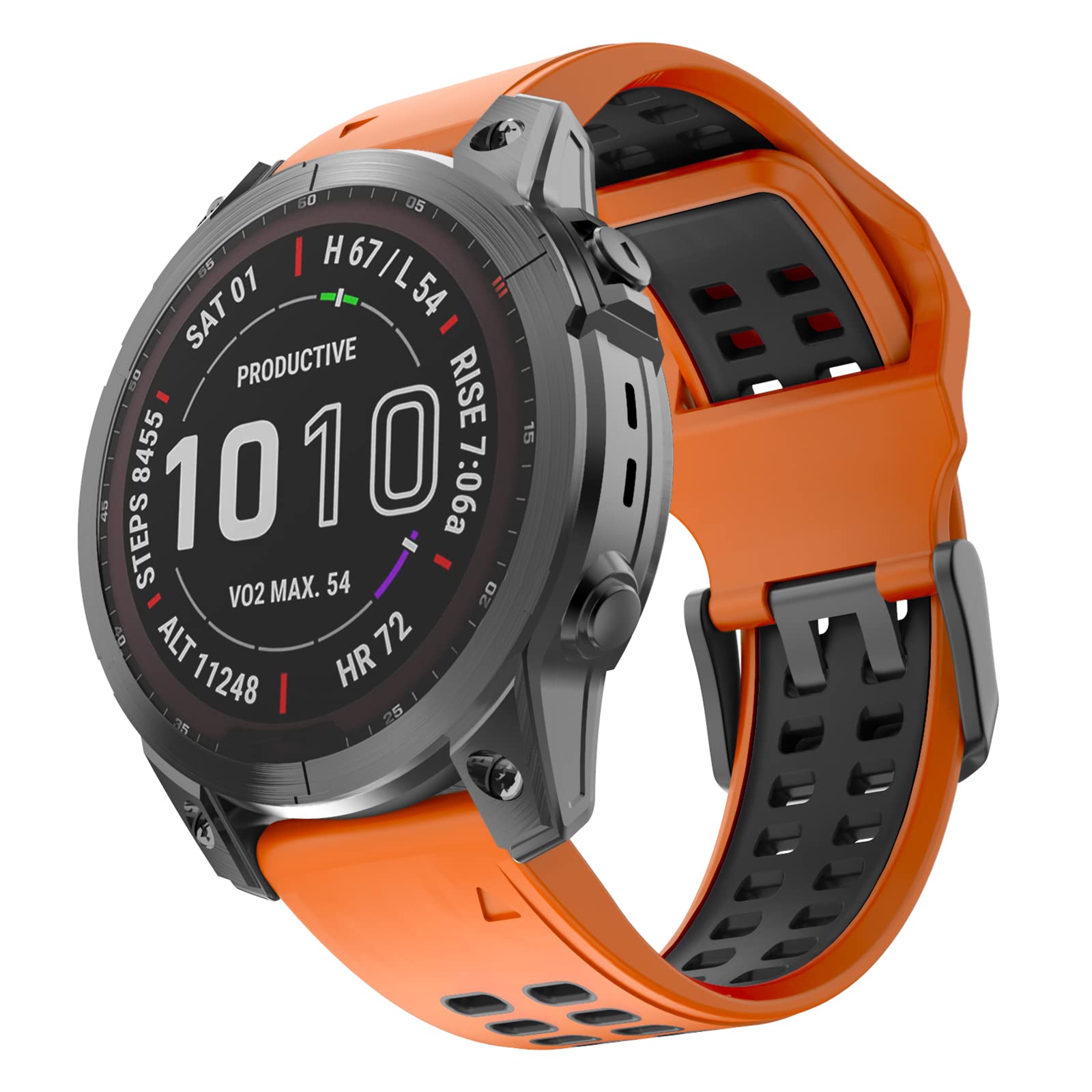 ISABAKE Watch Strap for Fenix 7/Fenix 5/5 Plus/Fenix 6/6 Pro, 22mm QuickFit Silicone Replacement Band for Approach S60