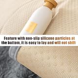 Topchances Dark Grey Plush Sofa Cover Non-Slip 1/2/3 Seater 90x210 view 9