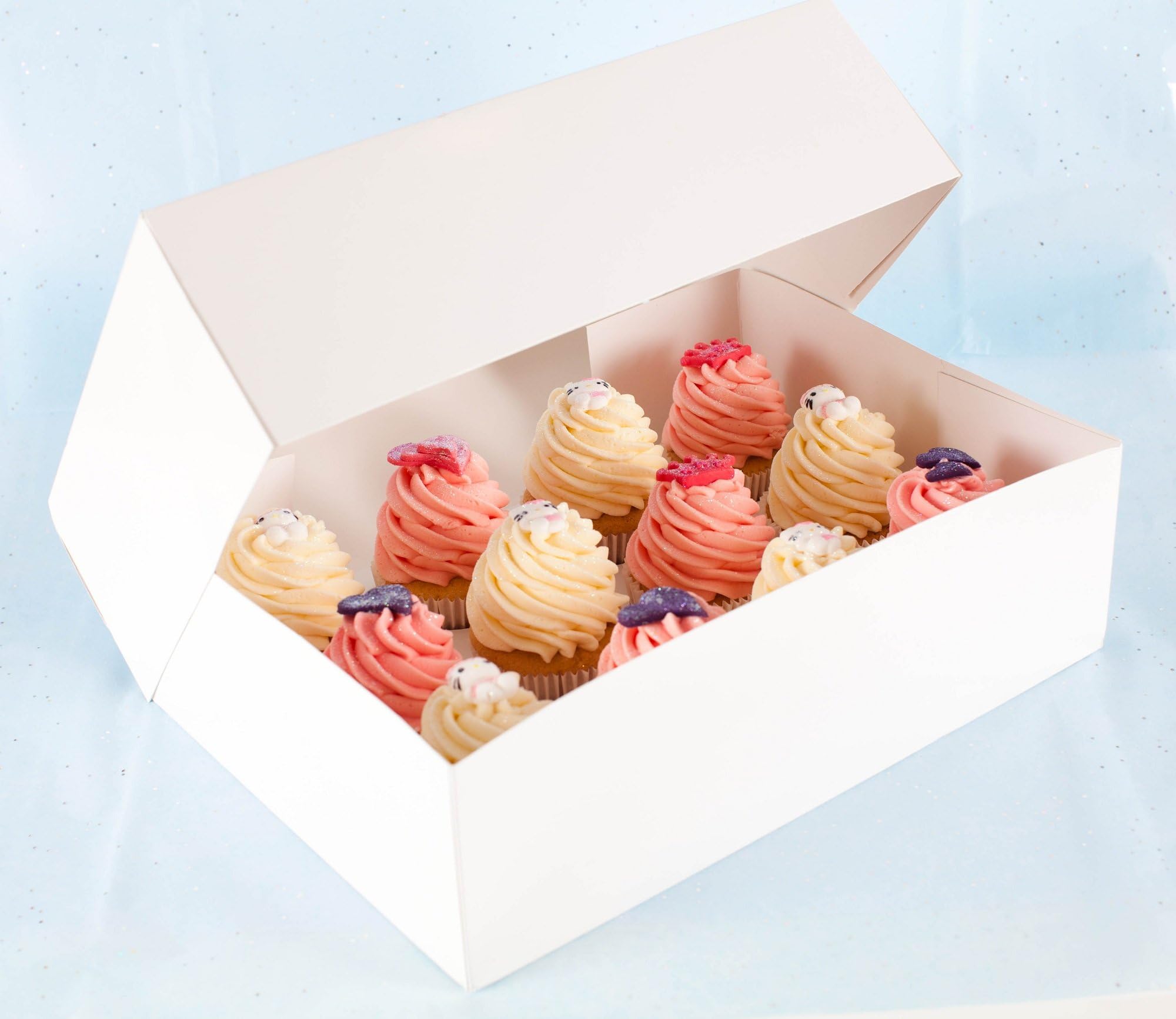 20 x Strong Cupcake Muffin Mince Pie Fairy Cake Box, holds 12 4" DEEP