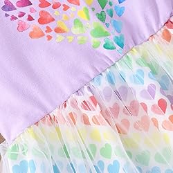 Girls Valentines Day Dresses Heart Print Dress