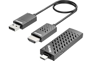 BENFEI Wireless USB C Transmitter and HDMI Receiver Kit, Supporting 1080P USB-C to HDMI Wireless Transmitter up to 98 Feet/30