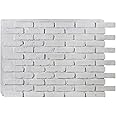 AZ Faux High-Density Polyurethane Faux Brick Wall Textured Panels for Interior and Exterior Decor | Brick Wall Paneling | Old Medford Brick | 47" L x 32" H x 1" D | 1-Panel | Iceberg Brick