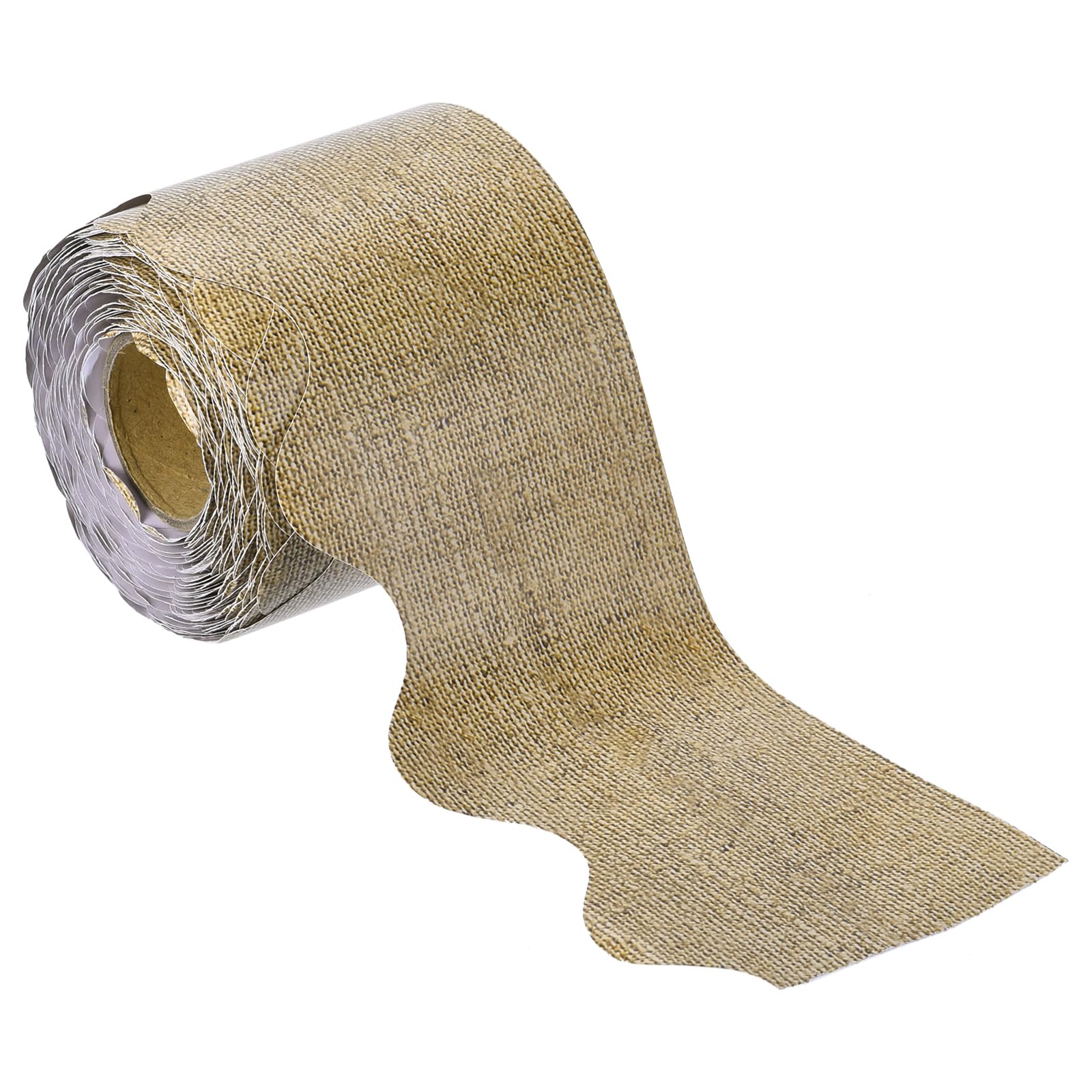 PATIKIL 3" x 65.6ft Bulletin Board Border, Scalloped Trim Strips Wall Decor for Locker Classroom Cork Poster Black Board White Chalkboard, Linen Color