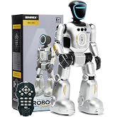 SIMREX Robot Toy Christmas Gift for Kids 6+, Gesture Sensing RC Robot | Best gift for boys &amp; girls，Voice record, 6-color LED, sings &amp; dances, auto demo, STEM programming, 60-min play