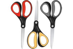 Scissors, Niutop 8" All Purpose Scissors Heavy Duty Ergonomic Comfort Craft Shears Sharp Scissors for Office Home Household Sewing High/Middle School Students Teacher Art Craft Supplies