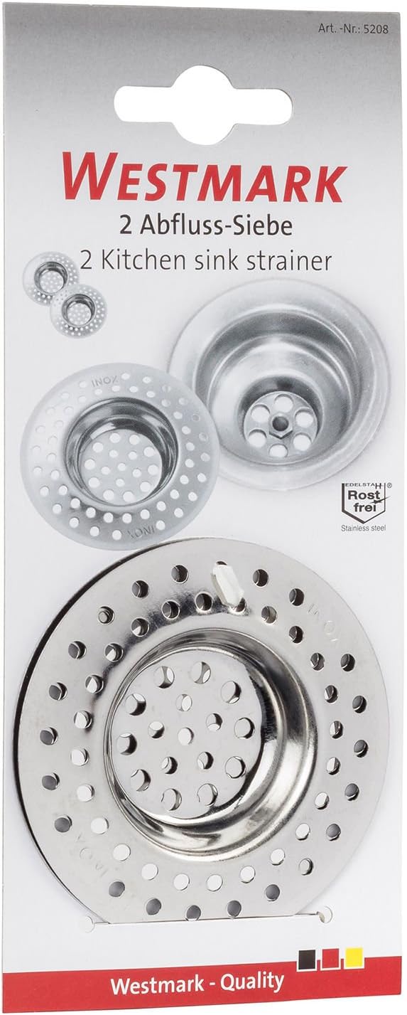 Westmark 2 Sink Strainers, ø 7 cm, round, stainless steel, silver, 52082270, 7 x 7 x 1 cm - Image 5