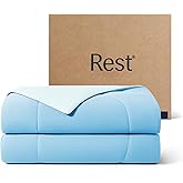 REST&reg; Evercool&reg; Cooling Comforter Blanket for Hot Sleepers, Full/Queen | All-Season Bedding to Keep Cool, Reversible Cool-to-Touch Fabric for Night Sweats, Breathable, Lightweight, Machine Washable
