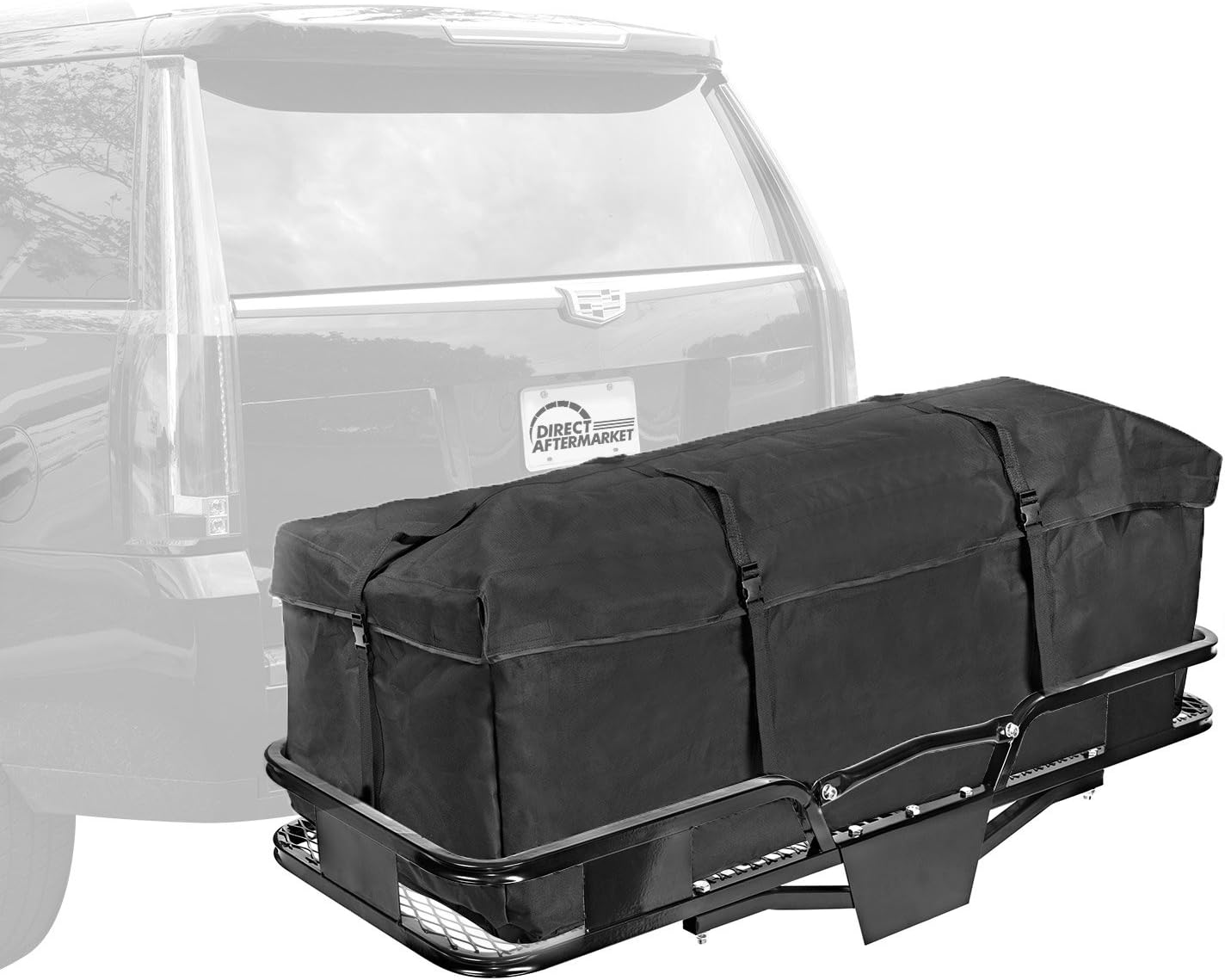 Direct Aftermarket Folding Hitch Cargo Carrier 60 inch Hauler 2 inch Receiver and Cargo Bag Combo