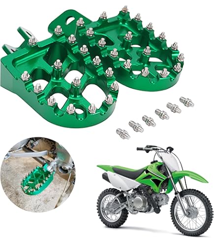 thumbnail image 2 of Steel MX Foot Pegs – Fits Kawasaki KLX 400, Suzuki RM125, RM250, DR-Z400 2 of 5