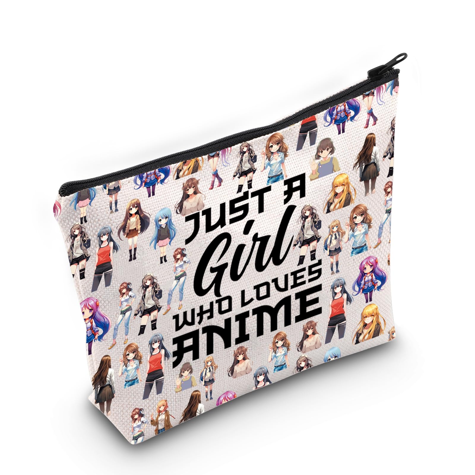 LEVLO Anime Fans Make up Bag Anime Lover Gift Anime Cosmetic Make up Bag for Women Cartoon Anime Makeup Bag, Love Animes Full Bag — image 1