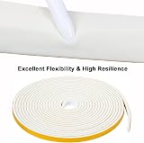 UPSEN Adhesive Weather Stripping Foam Tape 12mm x 3mm x 12m Doors Windows view 4