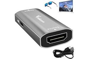 HDMI Female to USB C Female Adapter 4K@60Hz for AR Glasses, Unidirectional HDMI Source to Type C Display with Charging Port f