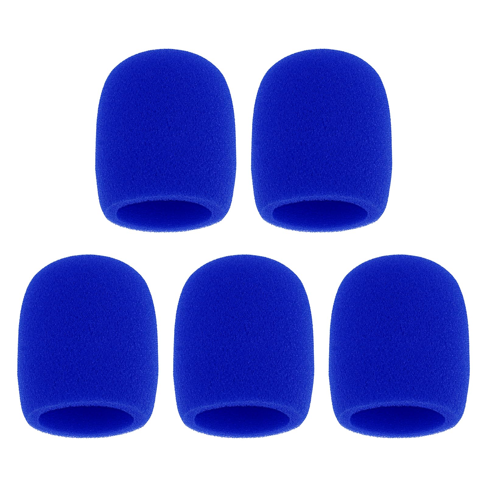 OriGlam 5pcs Thick Foam Mic Covers Handheld Microphone Windscreen, Washable Pop Filter Microphone Cover for KTV Performance (Blue)