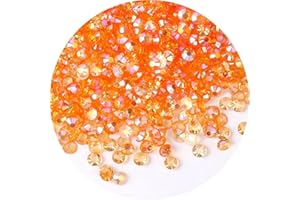LAVIYO 2250 Pcs SS16 4mm AB Flatback Rhinestones for Nails Art Crafts Transparent Glitter Round Gems Crystals DIY Clothes Shoes(Clear Champagne AB)