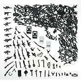 Pamvava Military Weapons Packs for Figures,280+PCS Brick Guns SWAT Army Set | WW2 Army Minifigures Accessories,a variety of styles Soldier Brick Guns and Armor,Compatible with Major Brands Blocks