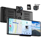Carplay Screen for Car, 10.26" Wireless Apple CarPlay &amp; Android Auto | Car play with Dash Cam, 1080P Backup Camera, 64GB TF card, GPS Navigation,Voice Control,Mirror Link,FM/AUX, OTA, Plug &amp; Play