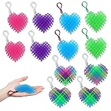 12Pcs Fidget Worm Toy, Heart Fidget Worm