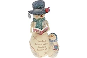 Pavilion Gift Company- Family & Friends - 6" BirchHeart Snowman Figurine Books Family Friends Memories Christmas Holiday Wint