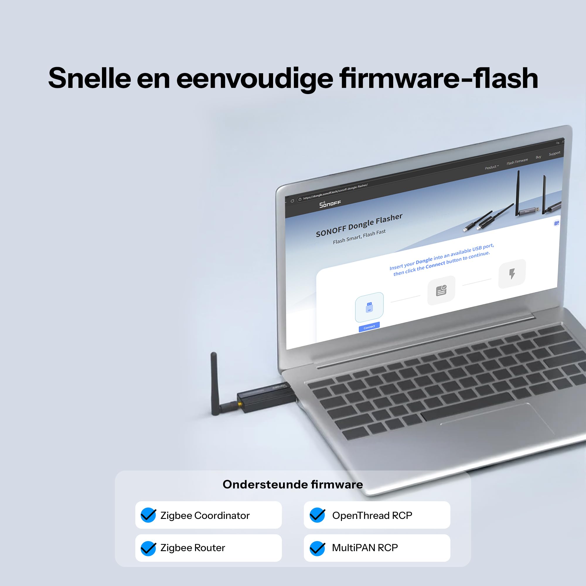 SONOFF Zigbee Gateway, ZBDongle-E 3.0 USB Dongle Plus,EFR32MG21 + CH9102F/CP2102N Zigbee USB-Stick EFR32MG21 Coordinator für für ZHA in Home Assistant or Zigbee2MQTT,Open HAB etc. 6